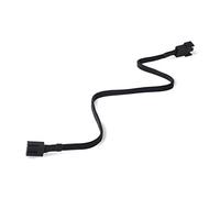SilverStone SST-CPF03 - 30cm PWM Fan Extention Cable, Black Sleeved Braded