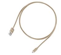 SilverStone SST-CPU01G - Reversible USB Cable, A to Micro B Nylon Braided Extremely Durable Cable, High Speed Charge and Data Sync, Android Devices, 1.0 m, gold
