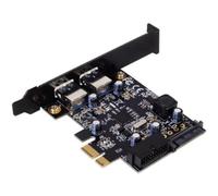 SilverStone SST-EC04-E - 2 Port PCI-E to USB 3.0 Express Card, Supports Multiple USB Devices, Compatible with Desktop and Laptop, Android 10.0 Operating System, Part Number 71066
