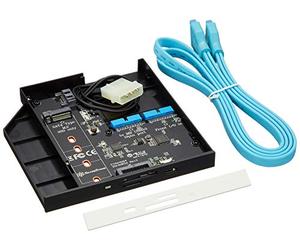 SilverStone SST-FPS01-C - 12.7mm Tray Loading Slim Optical Bay with 1x USB3.0, 1x USB 3.0 Type C, Card Reader, M.2 SATA type SSD Slot