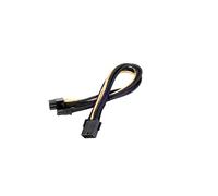 SilverStone SST-PP07-PCIBG - 25cm 8pin to PCI-E 6+2pin Sleeved Extention Cable, black gold