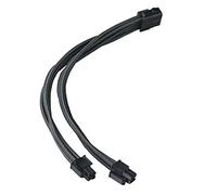 SilverStone SST-PP07E-EPS8B - 30cm EPS 8pin to EPS/ATX 4+4pin flexible Sleeved Extention Cable, black