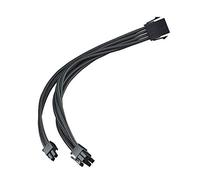 SilverStone SST-PP07E-PCIB - 25cm 8pin to PCI-E 6+2pin Sleeved Extention Cable, black