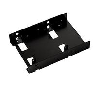 SilverStone SST-SDP08B - 3.5" to 2x 2.5" SSD/HDD Mounting Adapter Bracket Hard Drive Holder, black