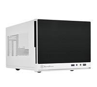 SilverStone SST-SG13WB-Q - Sugo Mini-ITX Compact Computer Cube Case, Plastic Front Panel with Faux Aluminum Finish, black white