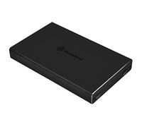 SilverStone SST-TS15B - External USB 3.1 Type C Hard Disk Drive Enclosure Case for 9.5mm 2.5" SSD/HDD, Support UASP, aluminum, black