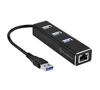 SilverStone Technology 3 ports USB 3.1 Hub and RJ45 Gigabit network adapter EP04B