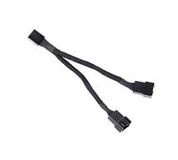 SilverStone Technology All Black Sleeved 1-to-2 Sleeved PWM Fan Splitter Cable (CPF01)