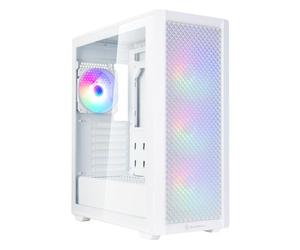 SilverStone Technology FARA 515XR Experience Outstanding Airflow: ATX Mid-Tower Case with Support for Two Coolers and Stunning Rainbow Lighting, White, SST-FA515XR-WG