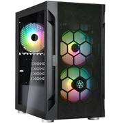 SilverStone Technology FARA H1M PRO, Black, Stylish and distinct Micro-ATX gaming chassis with ARGB lighting, SST-FAH1MB-PRO