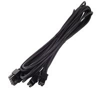 SilverStone Technology PP06 Black Sleeved PSU Cable for one EPS/ATX 12V 8-pin Adapter 750mm Long, SST-PP06B-EPS75