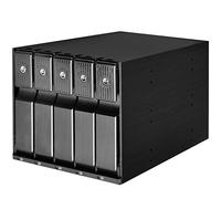 Silverstone Technology SST-FS305-12G Strapless 3 x 5.25 Inch Aluminium Hot Swap Hard Drive Caddy for 5 x 3.5 Inch SAS-12G/SATA-6G HDDs or SSDs with Metal Lock on Each Sliding Door