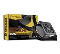 SilverStone Tek 750W 80 Plus Gold Fixed Cable Power Supply with Flat Black Cables and Quiet Fan Curve SST-ET750-G