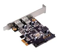 Silverstone Tek PCI Express Card with Two USB 3.0 External Ports and Internal 19-Pin Dual Port Connector (EC04-E)