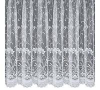 Silverthorn SOFT FURNISHINGS Ella - A Stunningly Beautiful Floral Net Curtain - Sold by The Metre. (91cm Drop / 36 inch Drop)