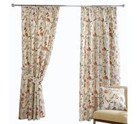 Silverthorn SOFT FURNISHINGS - Jackson - Printed Lined Curtains - 75mm Tape TOP Pencil Pleat - Polyester/Cotton (Multicolour, 229 x 137cm / 90”x 54”)