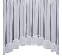 Silverthorn SOFT FURNISHINGS - Jill Jardiniere - Plain 28 Gauge NET Curtain - with A SELF Frill Base (254 x 137cm / 100"x 54")