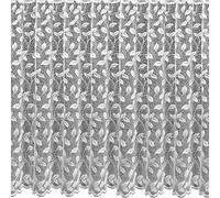 Silverthorn SOFT FURNISHINGS - KEW - A Beautiful All-Over Leaf Lace Curtain - Sold by The Metre. (114cm Drop / 45 inch Drop)