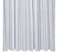 Silverthorn SOFT FURNISHINGS Leon - Vertical Narrow Stripes and Smidgins Lace Curtain Net - Sold by The Metre. (152cm Drop / 60 inch Drop)