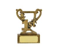 SilverTrophy: 1st Place Winner Gold Star Trophy - Champion Mini Cup Trophy Award for a Winner, Hero, Prize-Winner, Victor, Gold Medal, Strongest, Number 1, Ornament, Kids Gift, Affordable Figurine