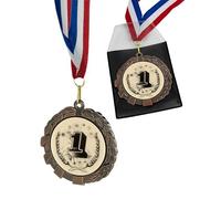SilverTrophy: 70mm 1st Place Gold Metal Medal & Ribbon with Sleeve, Winners, Champions, Hero, Number 1, Kids Gift, Affordable, Kids Party, Prize, Competition, Tournament, Sports Day, Camp Award