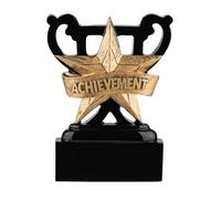 SilverTrophy: Achievement Trophy, Star Award, School Prize, Office Recognition, Kids Sports Day, Staff Reward, Employee of the Month, Well Done Present, Black & Gold, Mini Cup, Custom Personalise Gift