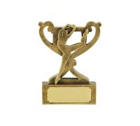 SilverTrophy: Dance Gold Trophy Prize - Ballet Dancing Competitions, Female & Male Dancers, En Pointe Pose, Student Gymnasts, Ballroom, Street, Clubs, Schools Awards Event Gift