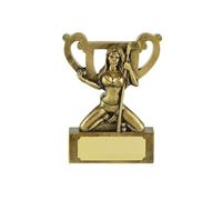 SilverTrophy: Does Your Girlfriend Play? Funny Humorous Mini Cup Gold Trophy Award for Golf - Jealous, Taunt, Naughty, Joker, Female, Tart, Rubbish, Loser, Affordable Figurine Prize Gift Competitions