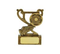 SilverTrophy: Football Trophy Gold Mini Award - Competitions, Soccer Tournaments, Winners, Champions, Man of the Match, Football & Boot, Kids Party, Player's Player, Sunday League Engraving Plate