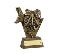 SilverTrophy: Gold Fishing Award Trophy - Ideal for Angler Prize, Biggest Catch, Catch of the Day, Fisherman, Rod, Reels & Tackle, Carp, Bass, Sea & Lake Fishing, Coarse & Fly.