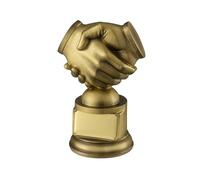 SilverTrophy: Handshake It's a Deal Business Prize Winner Award - Well Done, Congratulations, Winning Salesperson, Seal the Deal, Corporate Office Motivation Award, Respect, Deal of a Lifetime