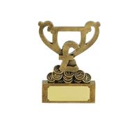 SilverTrophy: Money Mini Cup Trophy Award - Top Sales Person, Business Prize, Winner, Champion, Well Done, Pound Coins, Money Bags, Office Workplace Achievement, Corporate Motivation Prize, Charity.