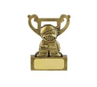 SilverTrophy: Mr W. Anchor Funny Rude Mini Cup Gold Trophy - Novelty Adult Naughty Swearing Offensive Hand Gesture Cheeky Award for Banter, Loser, Rubbish, Cartoon - Funny Affordable Gift