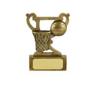 SilverTrophy: Netball Gold Trophy Award Prize - Captains, Tournament Winners, Champions, Competitions, Finals, Schools, Clubs, Universities, Colleges, Coaches, Umpires, Teachers, Goal.