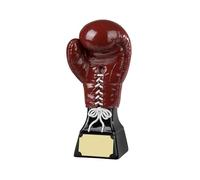 SilverTrophy: Red Boxing Glove Trophy - 15cm 3D Award, Clubs & Leagues, Champion, Knockout King/Queen, Heavyweight, Lightweight, Competitions Kids Prize, Undisputed Winner, Engraving Plate