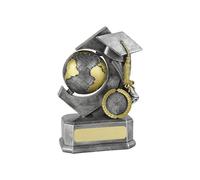 SilverTrophy: School University Graduation Cap Award Trophy, Well Done, Achievement, Academic Recognition, Globe, Prize Winner, Leavers, Hard Work, Gift, Honours, Distinction, Gift, Engraving Plate