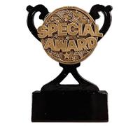 SilverTrophy: Special Award Trophy Mini Cup, Inclusive Gift, Well Done, Kids Prize, School, Club, Office, Positivity, Superstar, Participation, Recognition, Black & Gold 8cm, Custom Personalise Gift