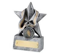 SilverTrophy: Star Medal Award - Well Done, Competition Winner, Champion, Celebrate Success, Corporate Achievement, School, Kids Party, Motivation, Race Winner, Participation, Sports Hero.