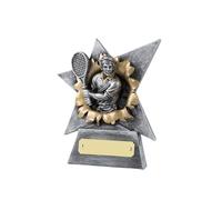 SilverTrophy: Tennis Trophy Award - Star Player, Tennis Tournaments, Club Competitions, Ace, Racket, School, Kids Party, Winner, Most Improved, Team, Presentation Achievement