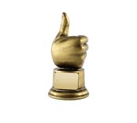 SilverTrophy: Well Done Thumbs Up Hand Gesture Figurine, Perfect, Faultless, Approval, Achievement, Success, Encouragment Prize Gift Ornament Award