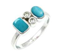 SILVERTROV Turquoise Lab Grown Gemstone Silver Plated Meditation Ring Men And Women All Size Gift Item Handmade Jewelry CRG1153BT_8_(L 1/2)