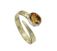 SILVERTROVE Andalusite Lab Grown Gemstone 925 Sterling Silver And Brass Men Women Stone Band Ring All Size Handmade Jewelry CRG1093AZ_8_(L 1/2)