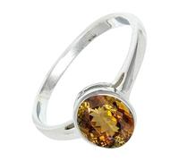 SILVERTROVE Andalusite Lab Grown Gemstone 925 Sterling Silver Band Ring Men & Women All Size Gift Item Handmade Jewelry CRG1156AZ_8_(L 1/2)