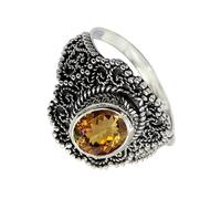 SILVERTROVE Andalusite Lab Grown Gemstone 925 Sterling Silver Band Ring Men & Women All Size Gift Item Handmade Jewelry CRG1137AZ_8_(L 1/2)