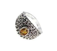 SILVERTROVE Andalusite Lab Grown Gemstone Ring Men & Women All Size 925 Sterling Silver Band Ring Gift Item Handmade Jewelry CRG1118AZ_8_(L 1/2)