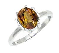 SILVERTROVE Andalusite Lab Grown Gemstone Silver Plated Band Ring Men & Women All Size Gift Item Handmade Jewelry CRG1255AZ_7_(L)