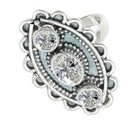 SILVERTROVE C Z Gemstone Silver Plated Band Ring Men & Women All Size Gift Item Handmade Jewelry CRG1274AH_16_(P 1/2)