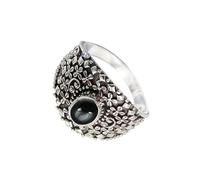 SILVERTROVE Cabochon Black Onyx Gemstone Men & Women Band Ring All Size 925 Sterling Silver Gift Item Handmade Jewelry CRG1118BY_23_(T)