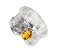 SILVERTROVE Citrine Gemstone 925 Sterling Silver Band Ring Men & Women All Size Gift Item Handmade Jewelry CRG1100AI_5_(K)