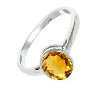 SILVERTROVE Citrine Gemstone 925 Sterling Silver Band Ring Men & Women All Size Gift Item Handmade Jewelry CRG1156AI_5_(K)
